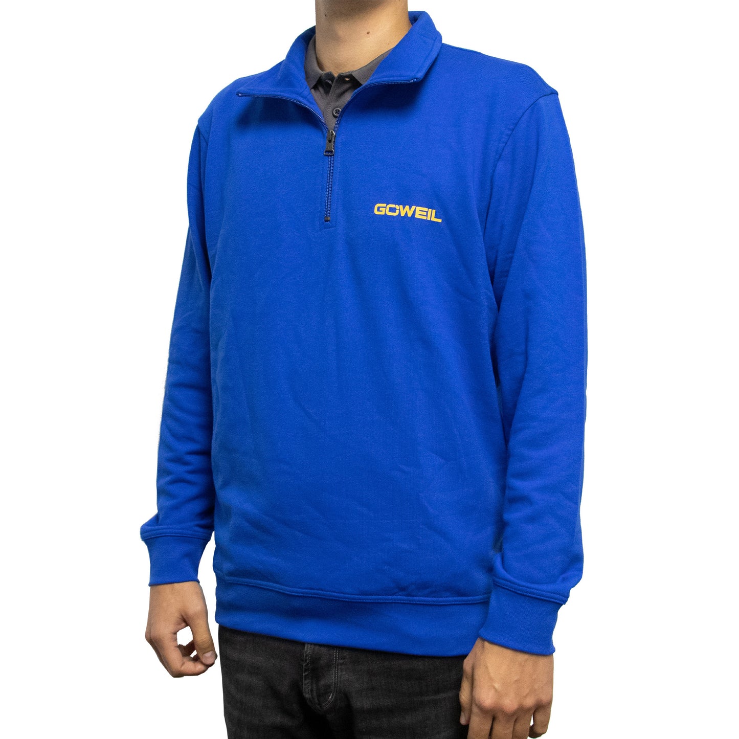 Der schicke GÖWEIL Pullover in blau mit Logo-Aufdruck